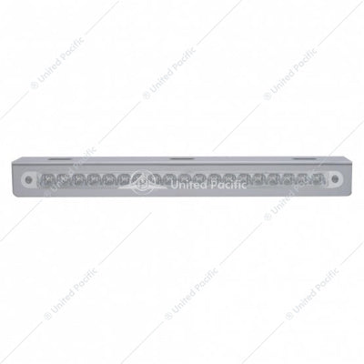 12-3/4" Stainless Light Bracket With 19 LED 12" Light Bar-Amber/Clear
