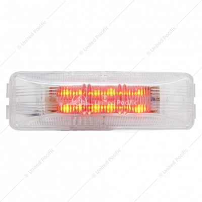 12 LED Red/Clear Rectangular Clearance/Marker Light