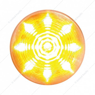 2" ROUND BEEHIVE LIGHT (CLEARANCE/MARKER) - AMBER LED/CLEAR LENS-9 LED