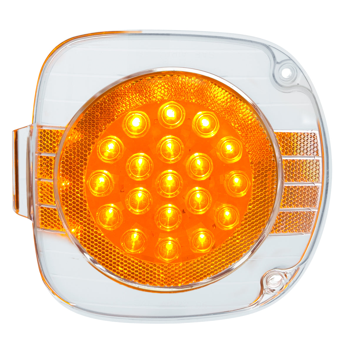 Image of the United Pacific Freightliner Century 22 LED Turn Signal Light - Amber LED/Clear Lens Part # 38929