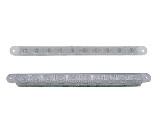 Image of the Red/Clear United Pacific Red/ 9" Turn Signal LED Light Bar – 10 Diodes Part number: 38945