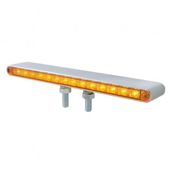 12" 14 LED Double Face Light Bar - Amber & Red LED/Amber & Red Lens
