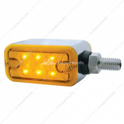 6 LED Dual Function Double Face Light - Horizontal Mount - Amber & Red LED/Amber & Red Lens