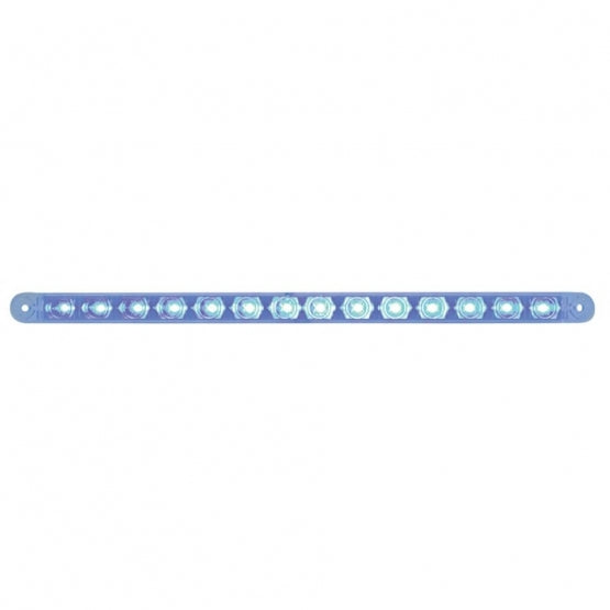 12" 14 LED Auxiliary Strip Light - Blue LED/Clear Lens