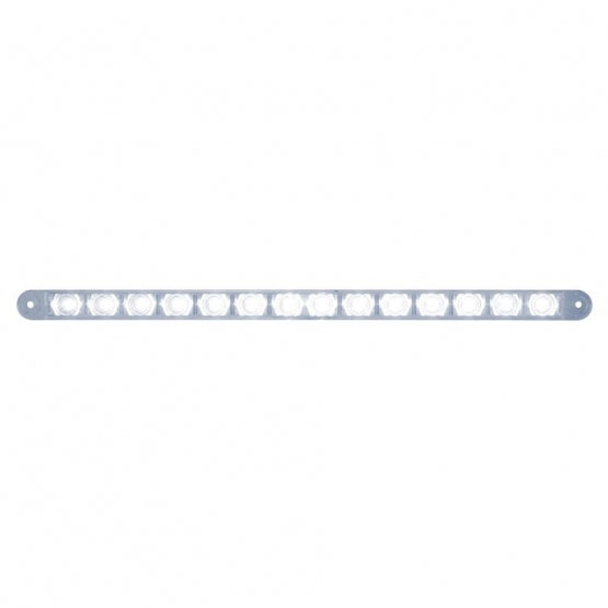 12" 14 LED Auxiliary Strip Light -White LED/Clear Lens