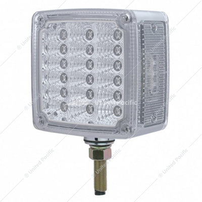 Image of the United Pacific 39 LED Reflector Double Face Turn Signal Light (Driver) – Amber & Red LED/Clear Lens Part number: 39682