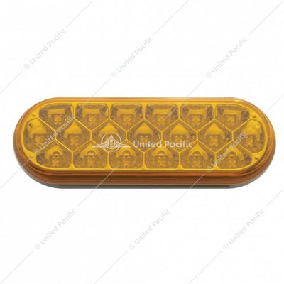 Image of the United Pacific 19 LED 6" Oval Reflector Turn Signal Light – Amber/Amber Part # 39704