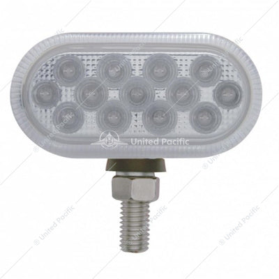 26 LED DUAL FUNCTION REFLECTOR DOUBLE FACE OVAL LIGHT - AMBER & RED LED/CLEAR LENS