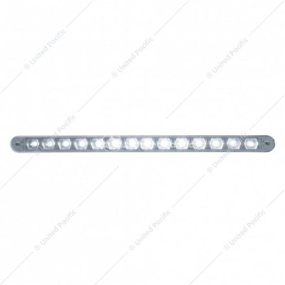 12" 14 LED White/Clear Strip Light With Bezel