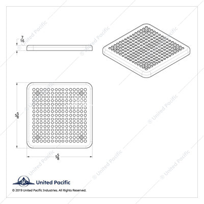 Kenworth Chrome 5-5/8" Square Speaker Cover Pair For Various Kenworth Models