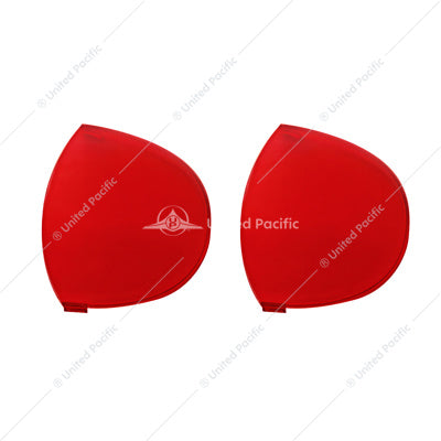 ROUND DOME LIGHT LENS FOR 2006+ KENWORTH - RED (CARD OF 2)