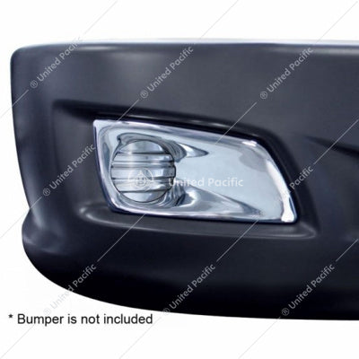 Chrome Plastic Fog Light Cover without Light Opening for 2008-2017 Kenworth T660 - Passenger