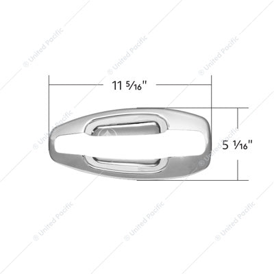 CHROME EXTERIOR DOOR HANDLE COVER FOR KENWORTH-Driver