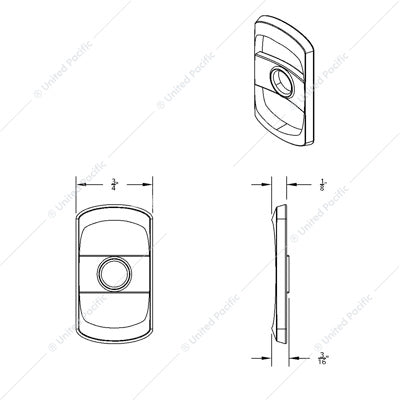 Freightliner Rckr Switch Cover Indented/3