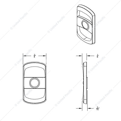 Freightliner Rocker Switch Cover Red Jewel