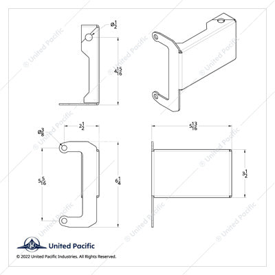 Light & CB Antenna Bracket for 2008-2017 Freightliner Cascadia - Passenger
