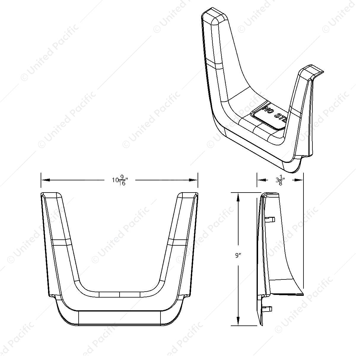 Chrome Plastic Fuel Tank Fairing Trim For 2018-2026 Freightliner Cascadia