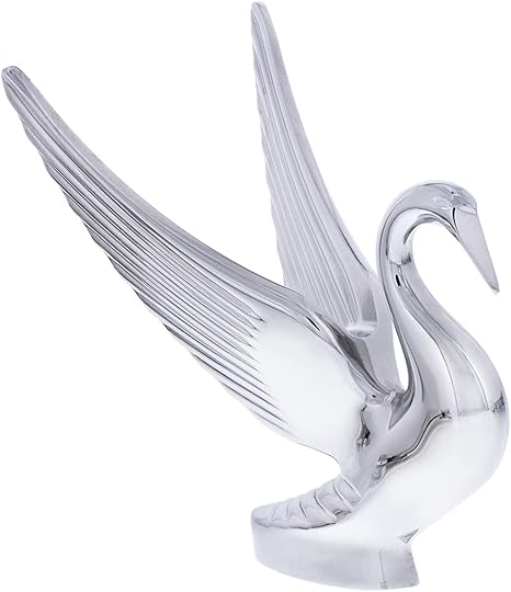 Die-Cast Swan Hood Ornament - Chrome