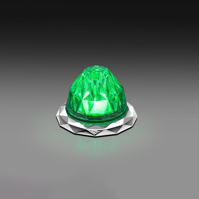 3/4" Jewel Green/Clear Mini Jewel Watermelon Light