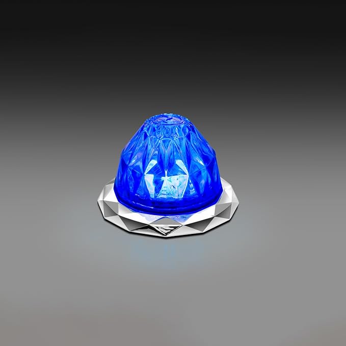 3/4" Jewel Blue/Clear Mini Jewel Watermelon Light