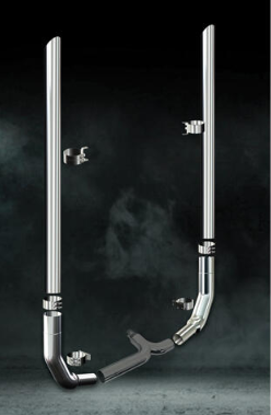 6" x 96" Slash Cut Exhaust Kit for Kenworth Aero 45" box
