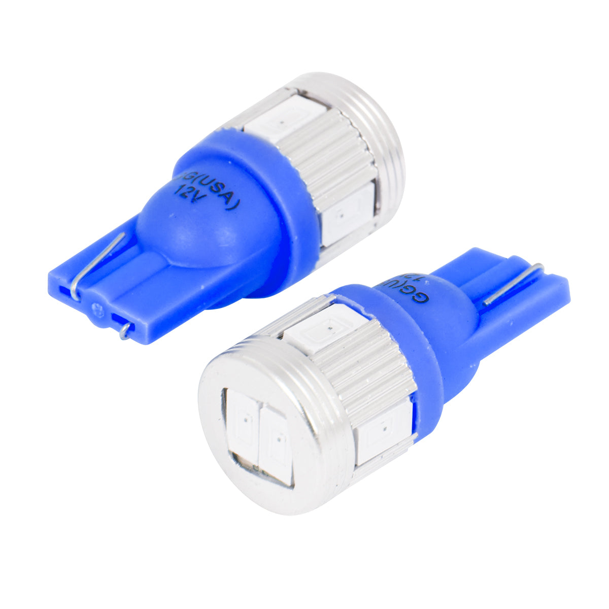 #194 6 LED Blue High Power Bulbs