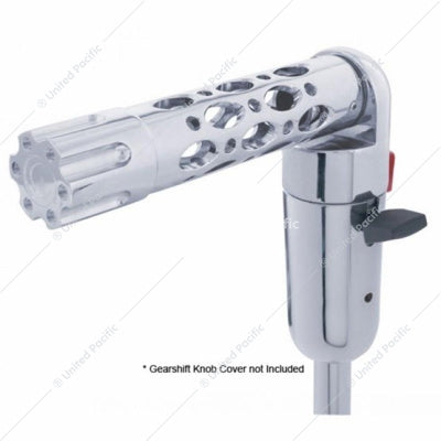 Austin style Gun Cylinder Gearshift Knob with 13/15/18 Speed Adapter - Chrome/Horizontal