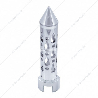 Brooklyn Style Spike Gearshift Knob With 13/15/18 Speed Adapter - Chrome/Vertical