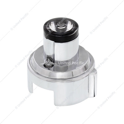 Austin Style Gun Cylinder Gearshift Knob with LED 13/15/1/ Speed Adapter - Chrome/Red LED
