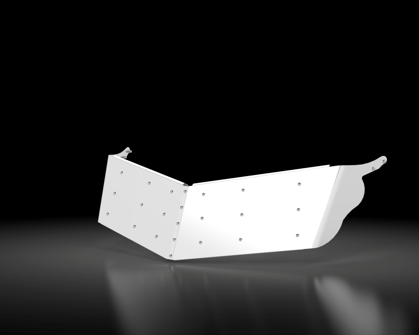 Peterbilt 14" Drop Visor Curved Glass Cab Mounted Mirrors Ultra Cab 2011 & Up