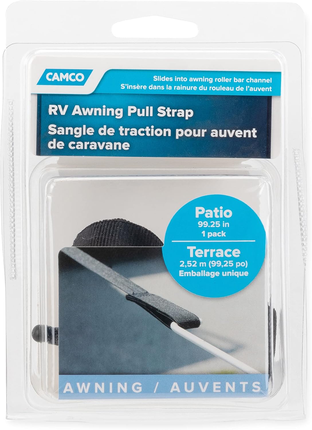 RV Awning Replacement Pull Strap - Black