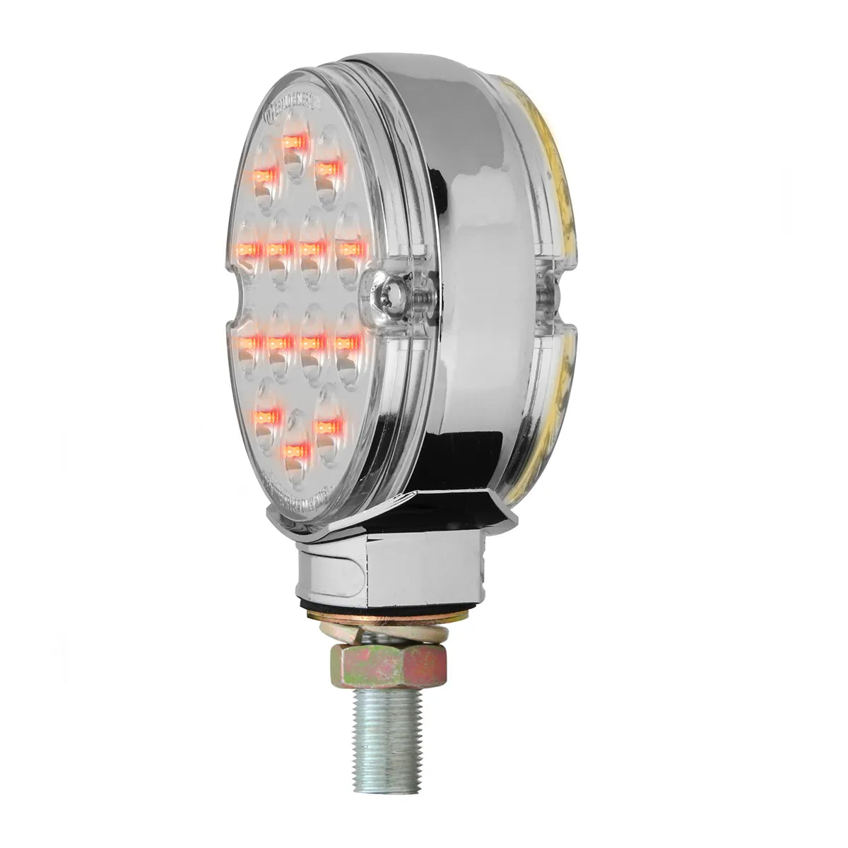 3″ Double Face Pearl LED Pedestal Light Amber LED Clear Lens / Red Led Clear Lens