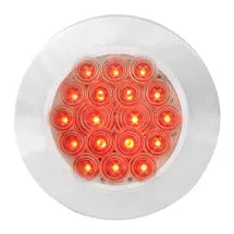 4″ Fleet Flange Mount 18 LED Light With Chrome Twist & Lock Bezel