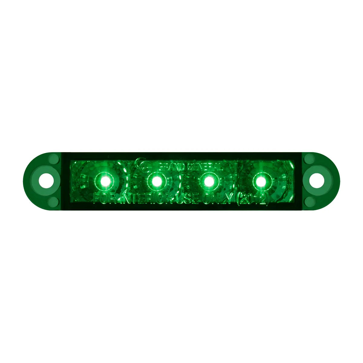 3 1/2″ 4 LED Light Bulb With Chrome Bezel Green Green