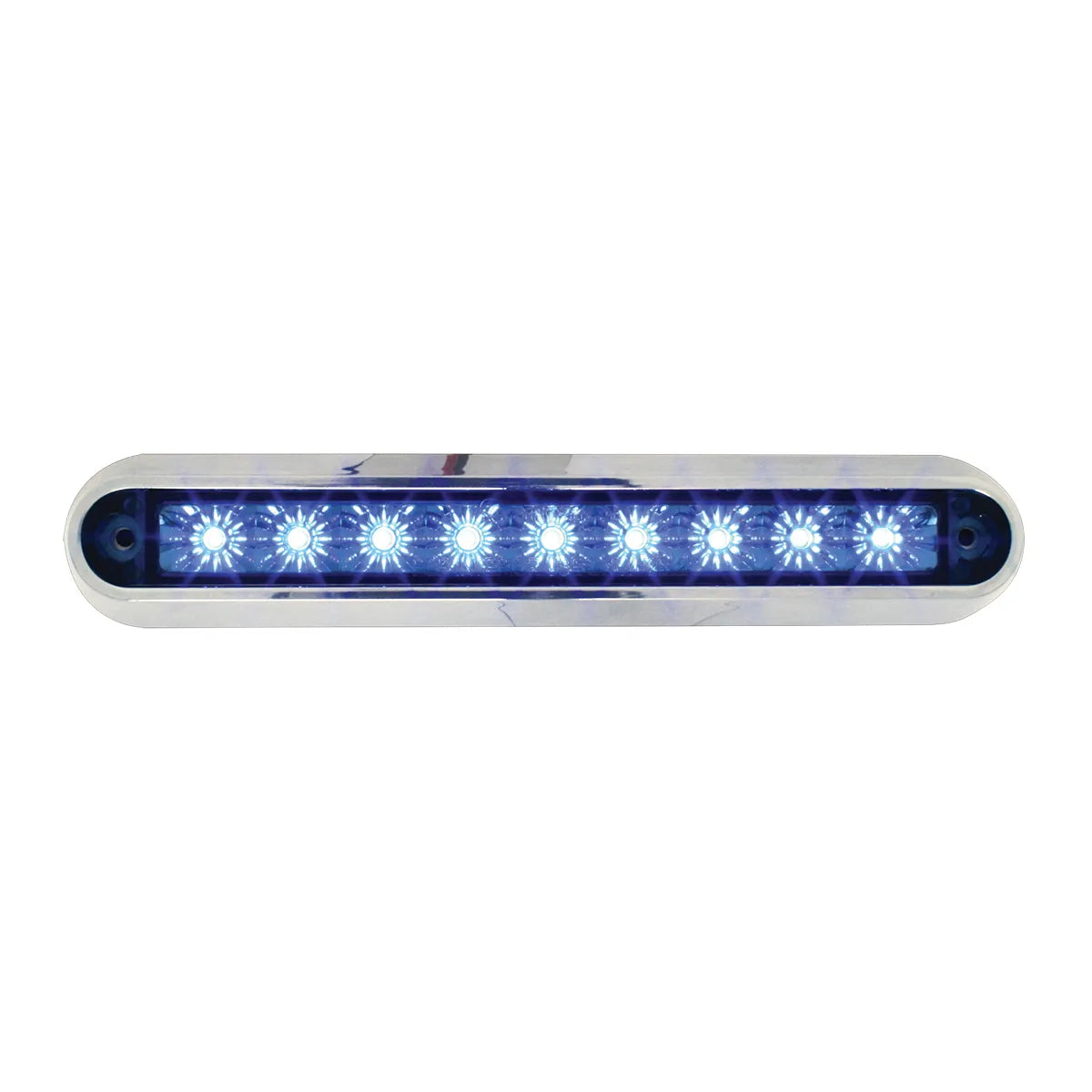 6.5" Dual Function LED Light Bar with Chrome Plastic Base for Surface Mount