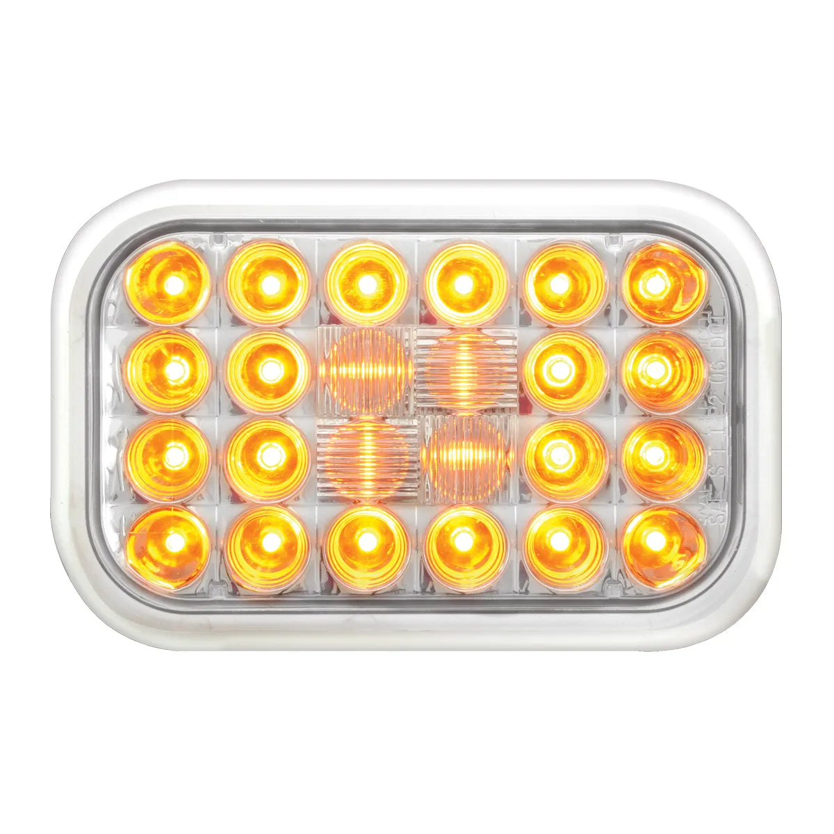 RECTANGULAR PEARL LED LIGHT AMBER/CLEAR