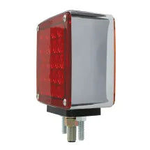 SQUARE DOUBLE FACE PEARL LED PASSENGER SIDE PEDESTAL LIGHT Side A Amber/Amber Side B Red/Red