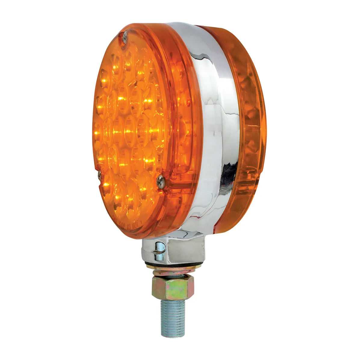 4" Double Face Pearl 24 LED Pedestal Light Amber Amber