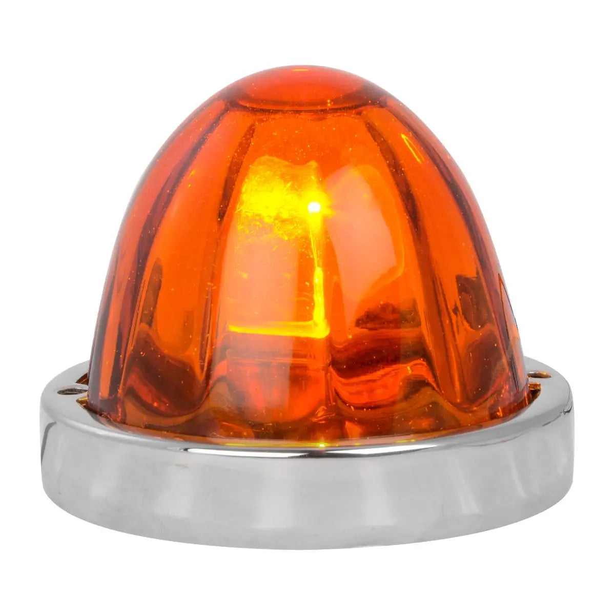 Flush Mount Large Glass Marker Light Kit Dark Amber