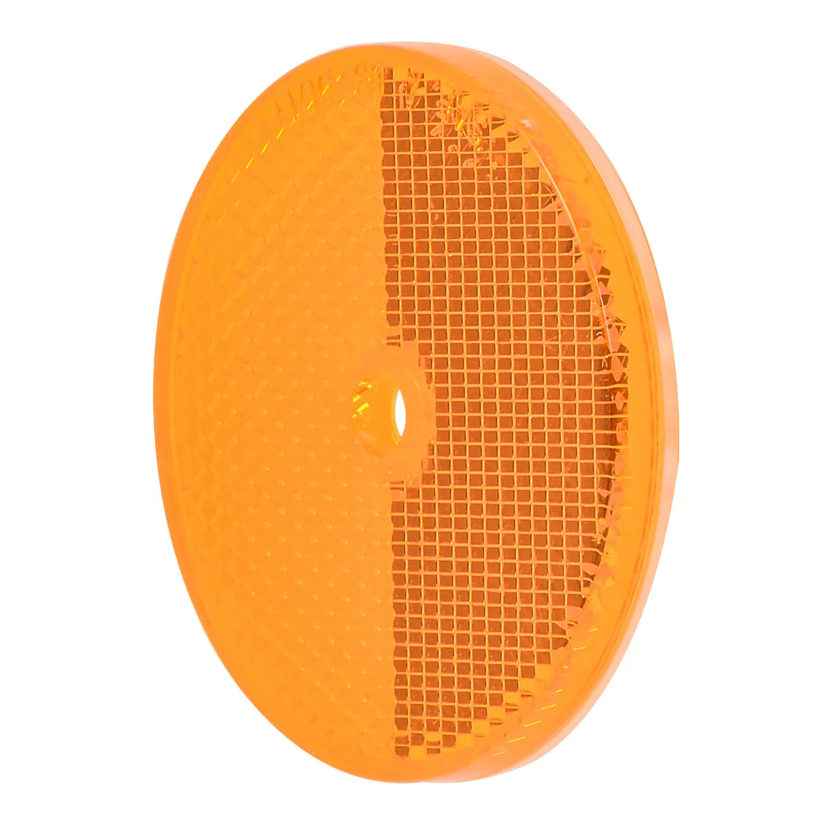 2 3/8″ Round Reflector With Center Mounting Hole Amber