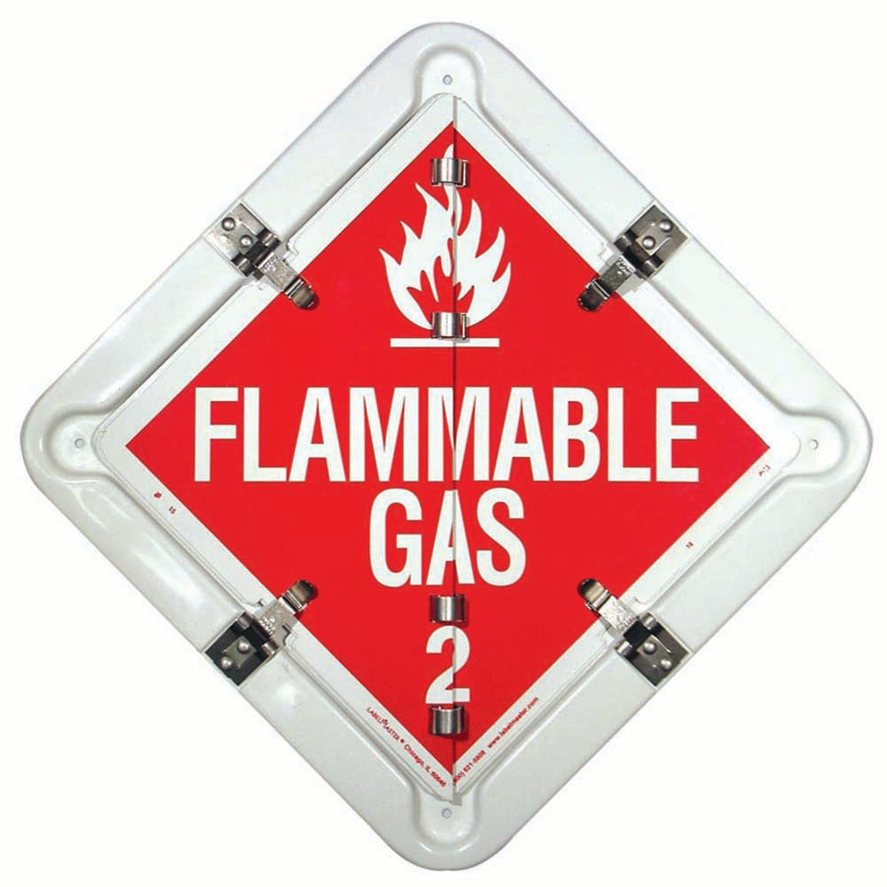 HAZ-MAT STANDARD 8 PLACARD - WHITE FRAME