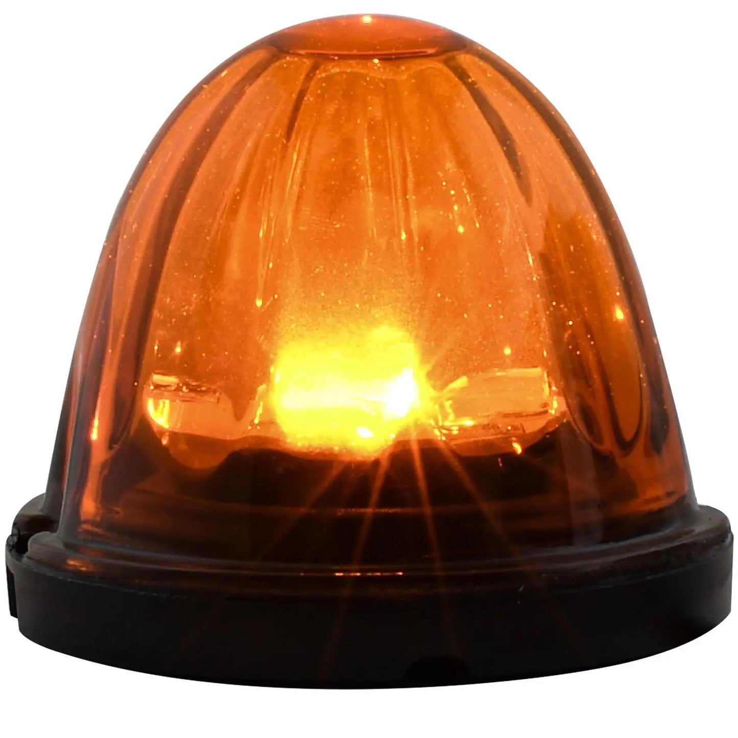 Dark Amber Super Star Watermelon Glass Lens Surface Mount 1 LED Sealed Light