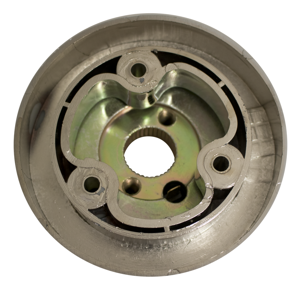 Chrome - 3-Hole Bolt Pattern Hub Kit