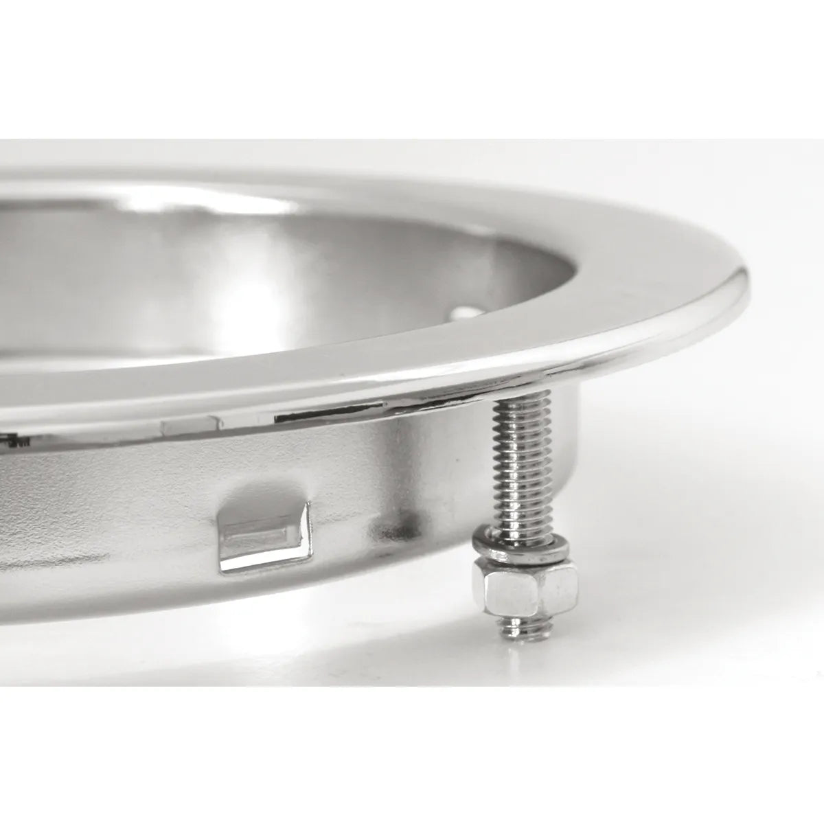 STAINLESS STEEL FLANGE MOUNT BEZEL WITH HIDDEN STUDS FOR 4″ ROUND LIGHT