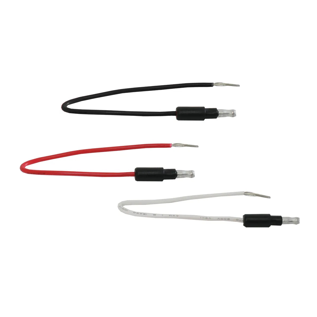 SINGLE MALE BULLET LIGHT PLUGS BLACK WIRE