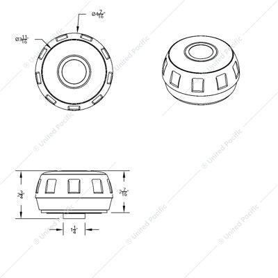 STEERING WHEEL HUB & HORN BUTTON KIT FOR 2000 OR OLDER NAVISTAR INTERNATIONAL