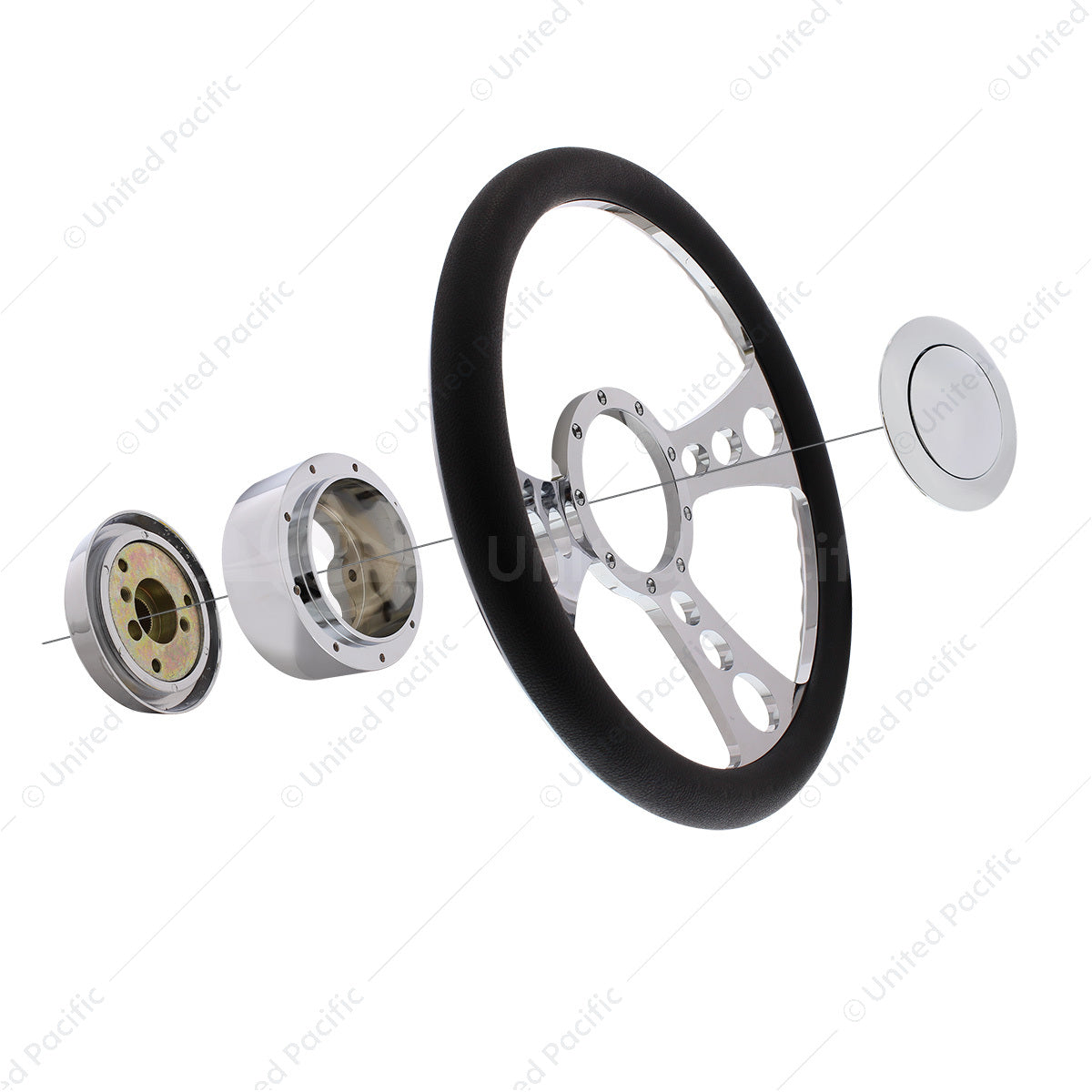 Chrome Billet Aluminum Horn Button