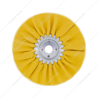 6" Yellow Treated Airway Buff-5/8" & 1/2" ARBOR
