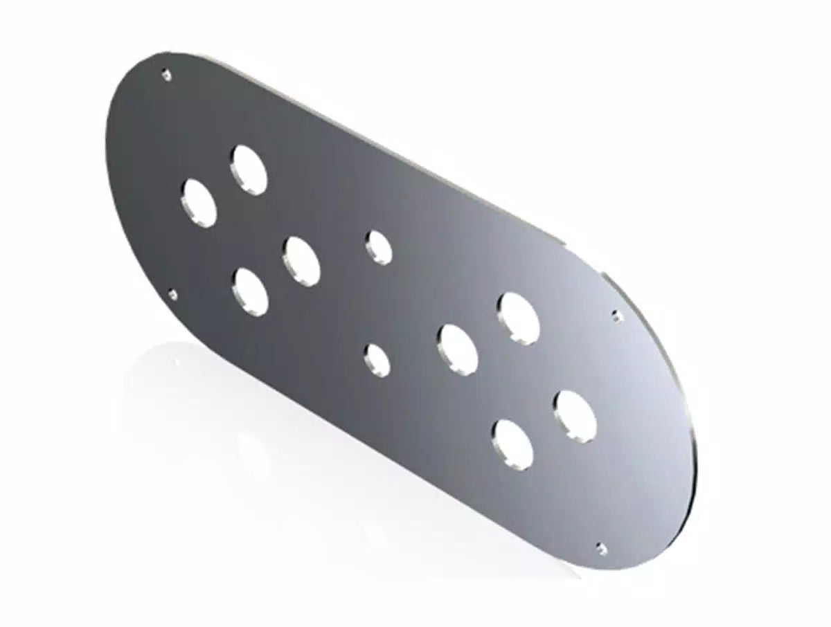Kenworth and Peterbilt Above Door Dome Light Plate 359/379/389/W900L With (8) 3/4"Light Holes