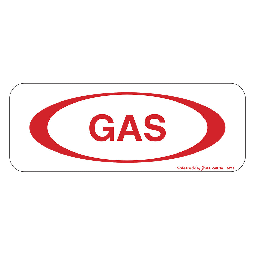 Oval Gas Decal